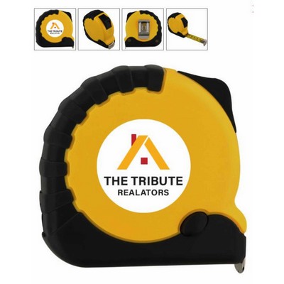 Tape Measure 10' lockable with belt Clip - full color